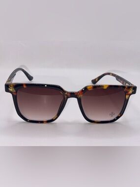 Chrome Hearts Tortoiseshell Sunglasses with Gold Hardware